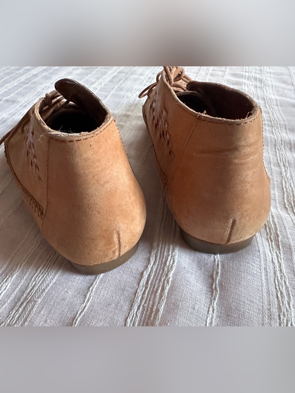 Vintage Dingo Leather Southwestern Woven Moccasins Chukka Flats Boho | W9.5 - Picture 8 of 9